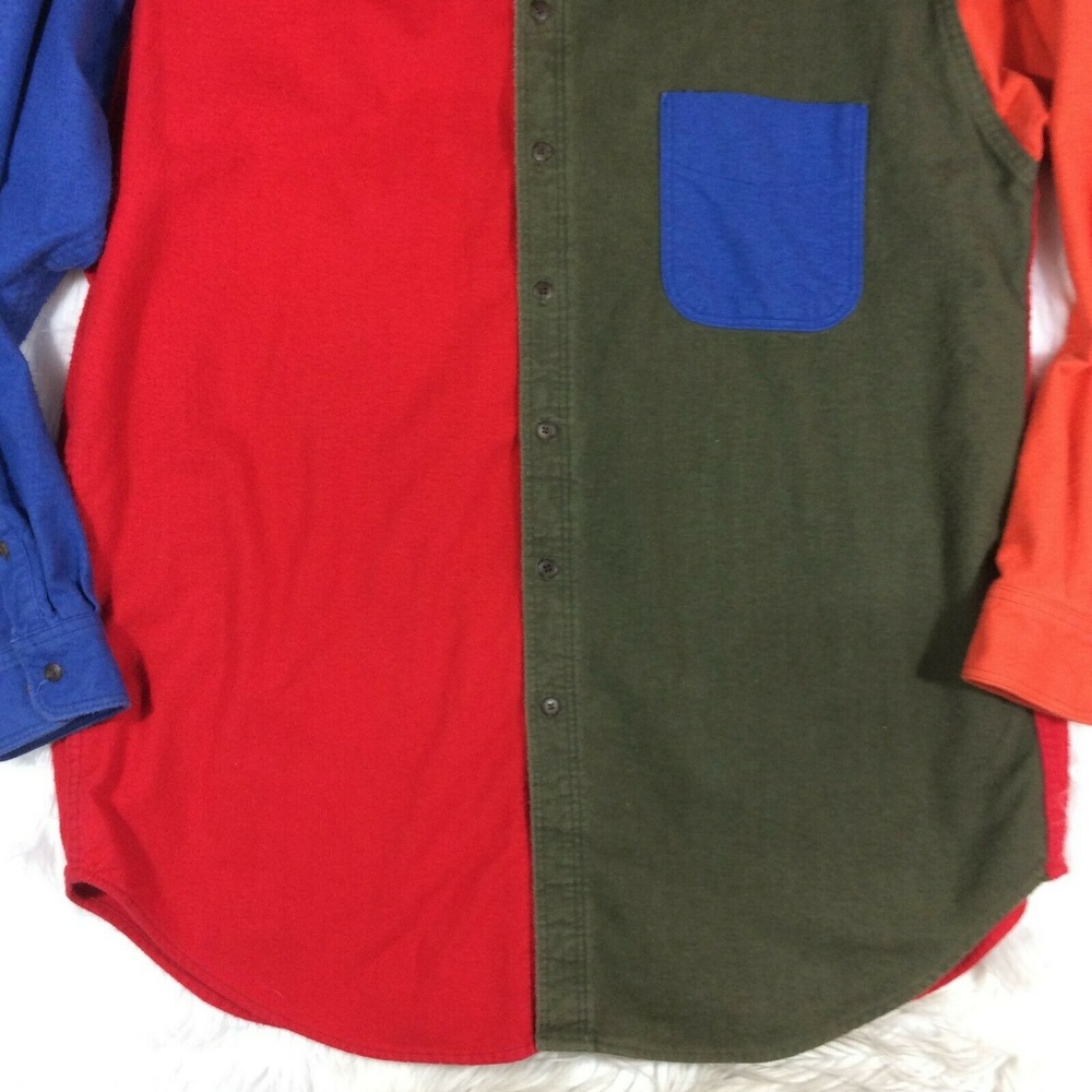 Woolrich Color Block Flannel Button Front Shirt - image 3